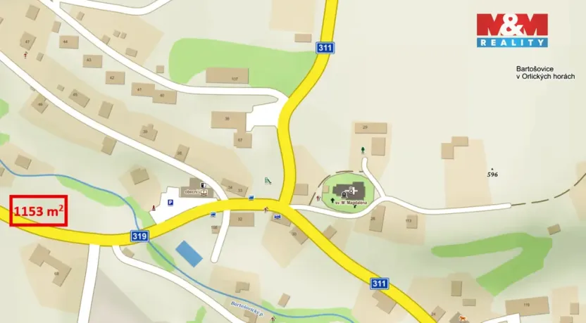Prodej louky, Bartošovice v Orlických horách, 1153 m2