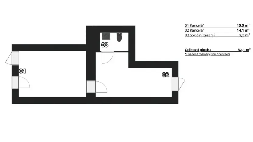 Pronájem kanceláře, Brno - Staré Brno, Zahradnická, 32 m2