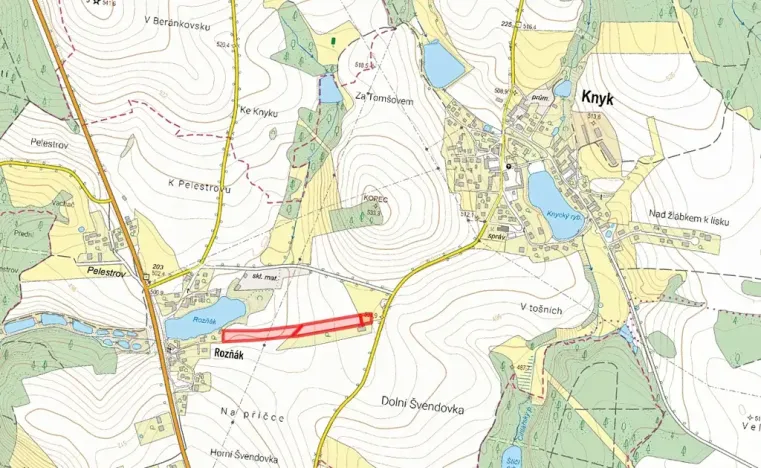 Prodej pole, Knyk, 6908 m2