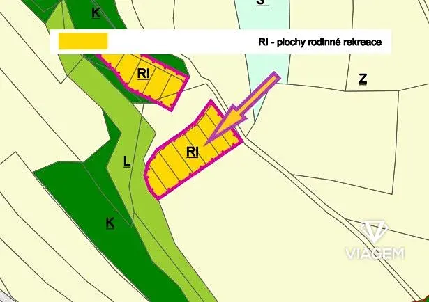 Prodej zahrady, Slušovice, 372 m2