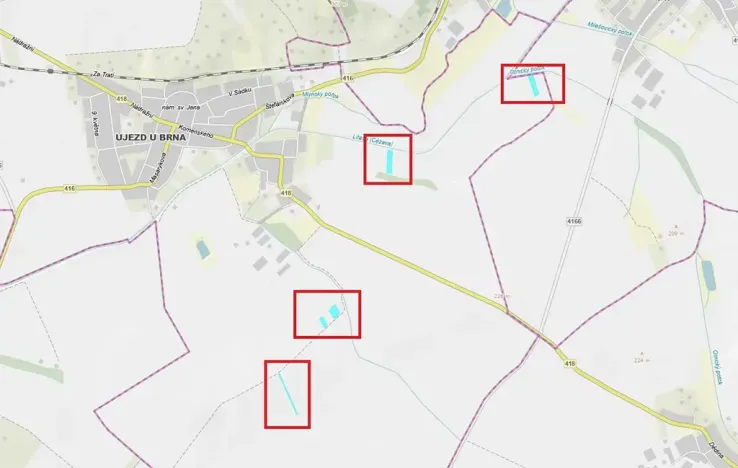 Prodej pole, Újezd u Brna, 17474 m2