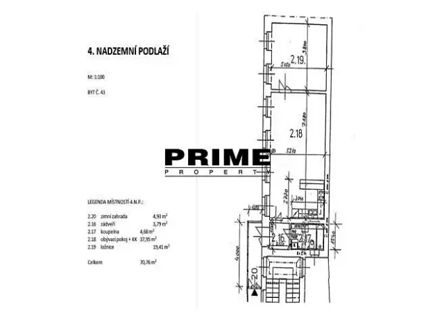 Pronájem bytu 2+kk, Praha - Nové Město, Štěpánská, 71 m2