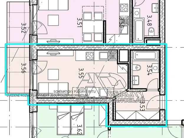Pronájem bytu 1+kk, České Budějovice, Na Zlaté stoce, 28 m2