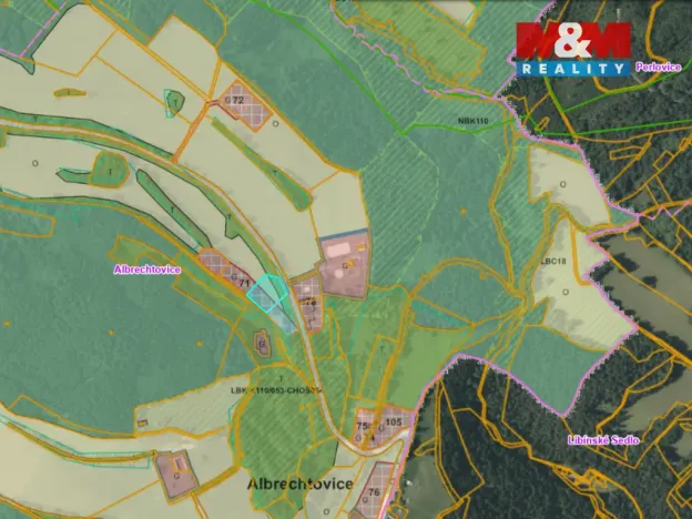 Prodej pozemku pro bydlení, Záblatí - Albrechtovice, 2524 m2