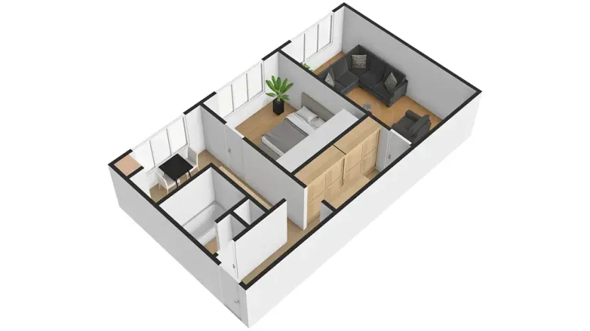 Pronájem bytu 2+1, Český Krumlov, Sídliště Plešivec, 60 m2