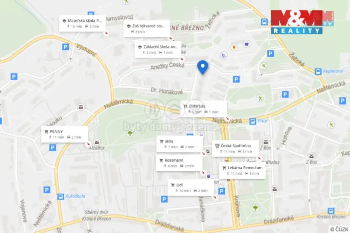 Pronájem bytu 1+kk, Ústí nad Labem - Krásné Březno, Dr. Horákové, 32 m2