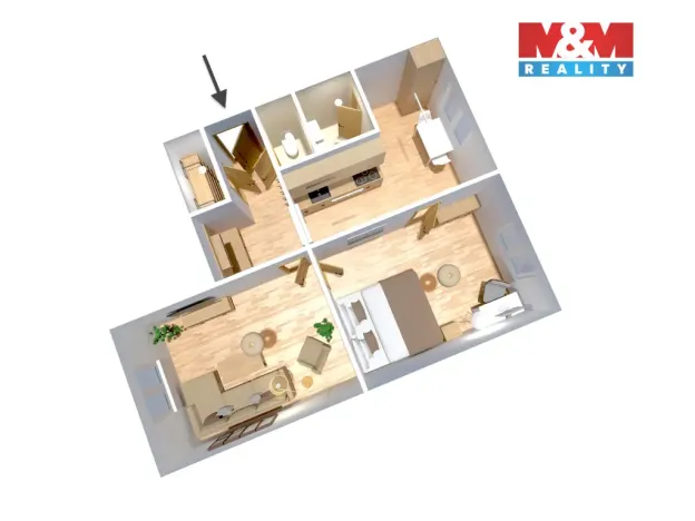 Prodej bytu 2+1, Strakonice - Strakonice I, Mlýnská, 54 m2