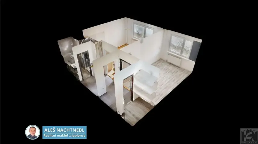 Pronájem bytu 1+1, Jablonec nad Nisou, Vysoká, 42 m2