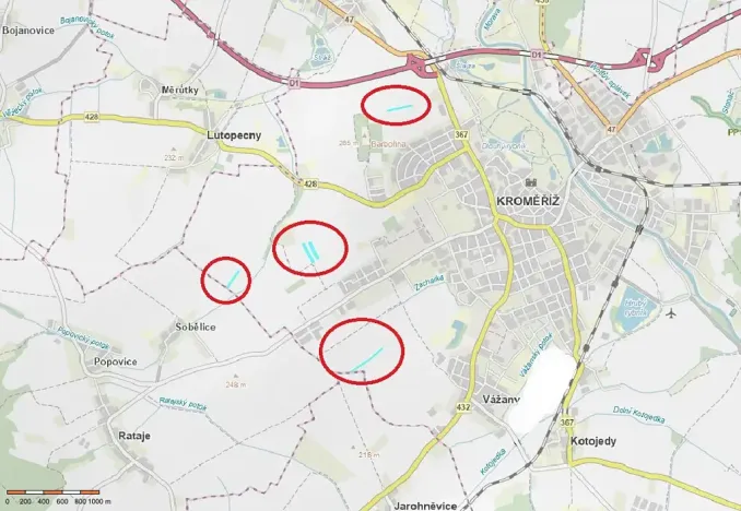 Prodej pole, Kroměříž, 26883 m2