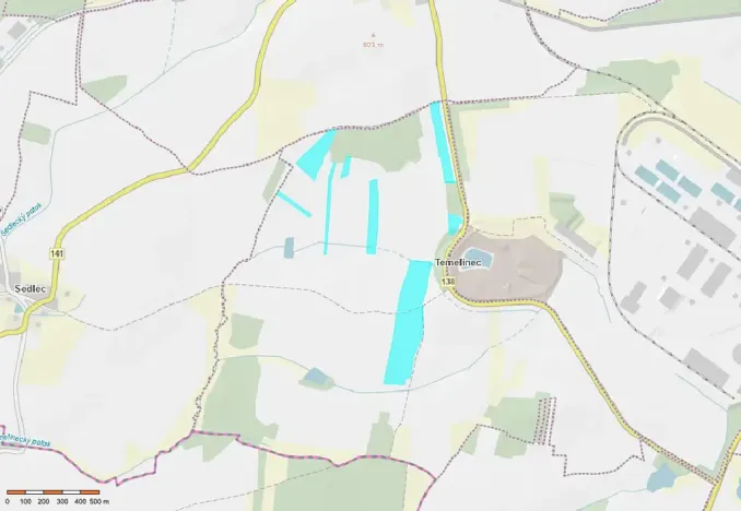 Prodej pole, Temelín, 175414 m2