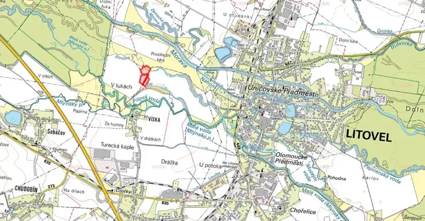 Prodej louky, Litovel, 6601 m2