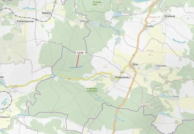 Dražba lesa, Jesenice, 7895 m2