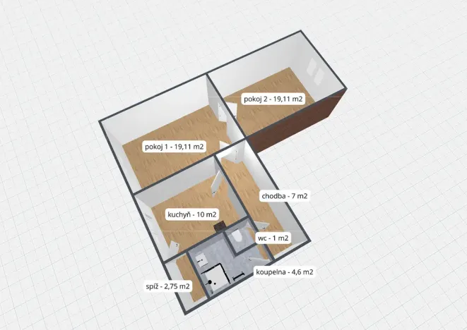 Pronájem bytu 2+1, Uherské Hradiště, Tř. Maršála Malinovského, 64 m2