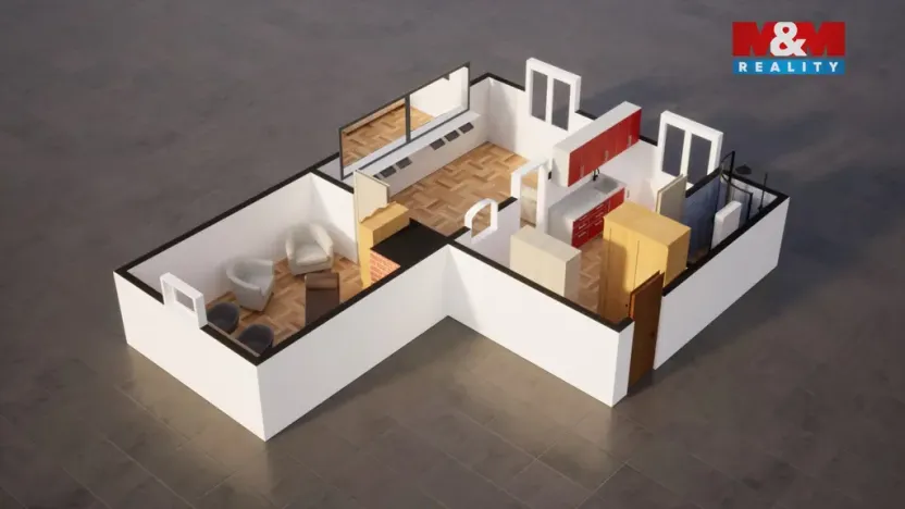 Prodej bytu 2+1, Velké Březno, Děčínská, 43 m2