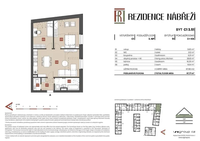 Prodej bytu 3+kk, Brandýs nad Labem-Stará Boleslav - Stará Boleslav, Nábřeží, 68 m2