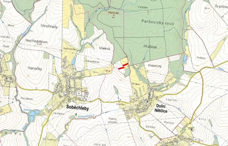 Prodej pole, Týn nad Bečvou, 3700 m2