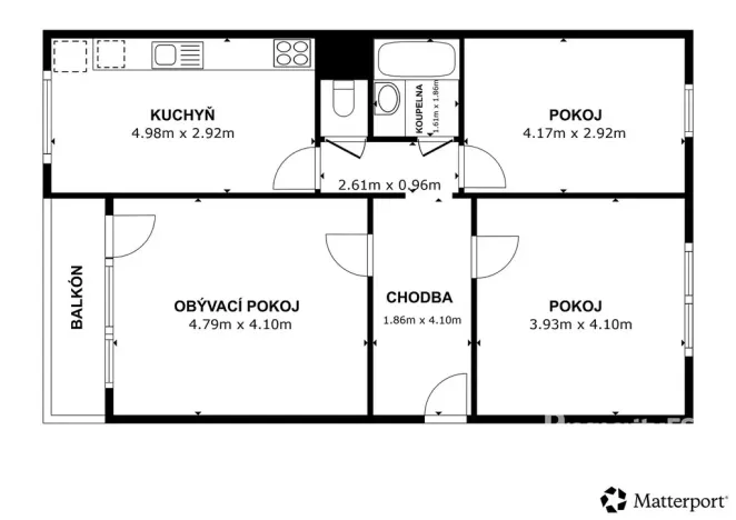 Prodej bytu 3+1, Česká Lípa, Jáchymovská, 74 m2