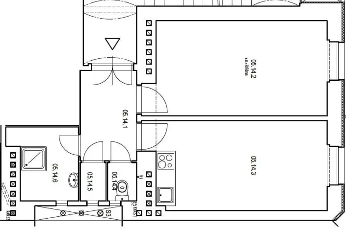 Pronájem bytu 2+kk, Praha - Vršovice, Finská, 42 m2