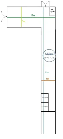 Pronájem skladu, Brno, Vinohradská, 344 m2