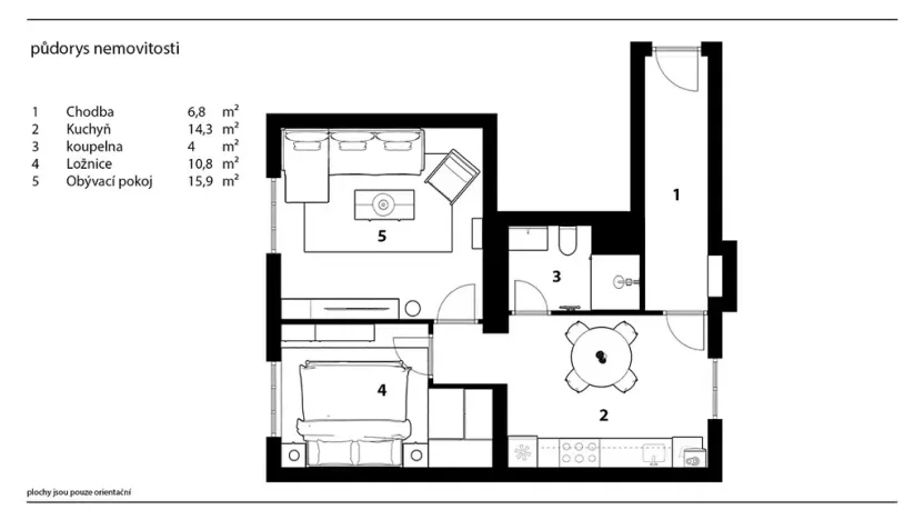 Prodej bytu 2+1, Pardubice, Jana Palacha, 70 m2