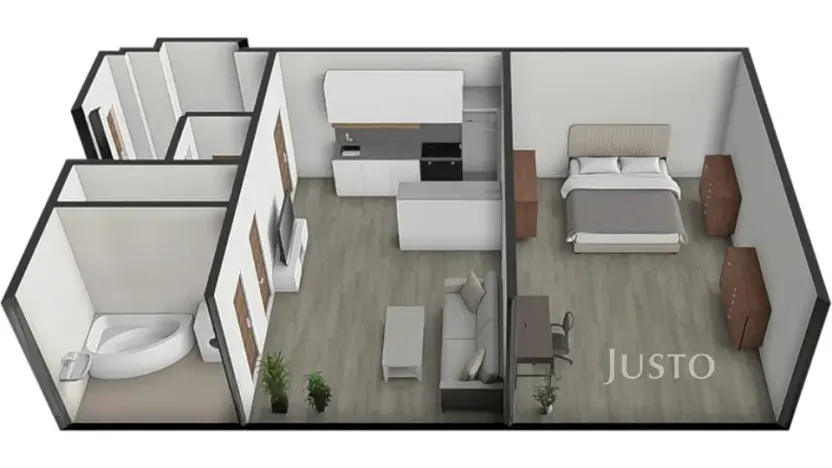 Prodej bytu 2+kk, Písek, Kollárova, 59 m2