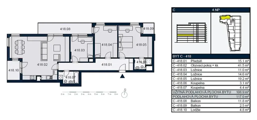 Pronájem bytu 4+kk, Praha - Strašnice, Zvěřinova, 117 m2