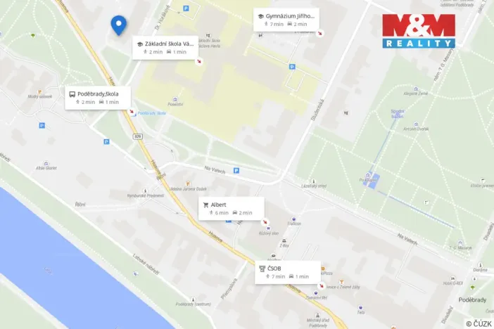 Pronájem bytu 2+kk, Poděbrady - Poděbrady II, Dr. Horákové, 43 m2