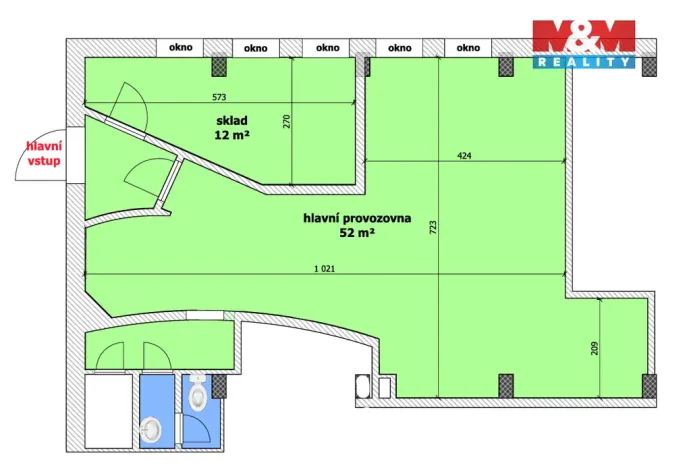 Pronájem obchodního prostoru, Ostrava - Hrabůvka, Dr. Martínka, 66 m2