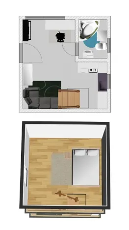 Pronájem bytu 2+kk, Brno - Černovice, Řehořova, 26 m2