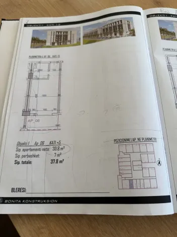 Prodej bytu 1+kk, Rruga Viena, Golem, Albánie, 37 m2