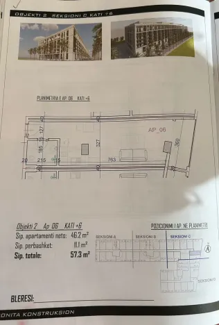 Prodej bytu 1+kk, Rruga Viena, Golem, Albánie, 37 m2