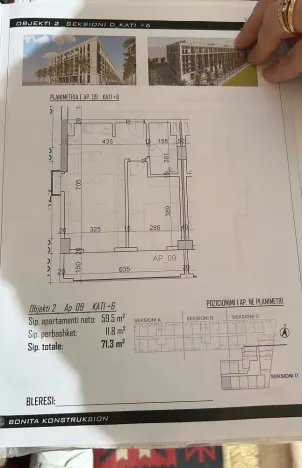 Prodej bytu 1+kk, Rruga Viena, Golem, Albánie, 37 m2