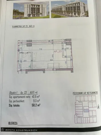 Prodej bytu 1+kk, Rruga Viena, Golem, Albánie, 37 m2