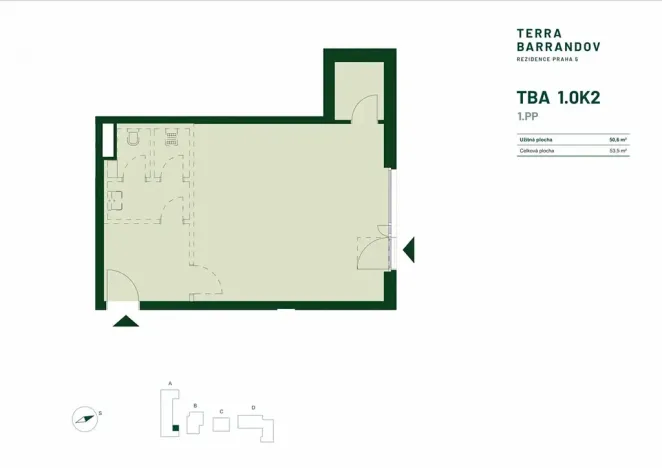 Prodej obchodního prostoru, Praha - Hlubočepy, Silurská, 53 m2