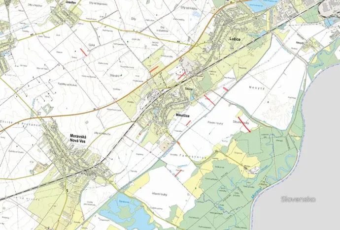 Prodej pole, Mikulčice, 14078 m2