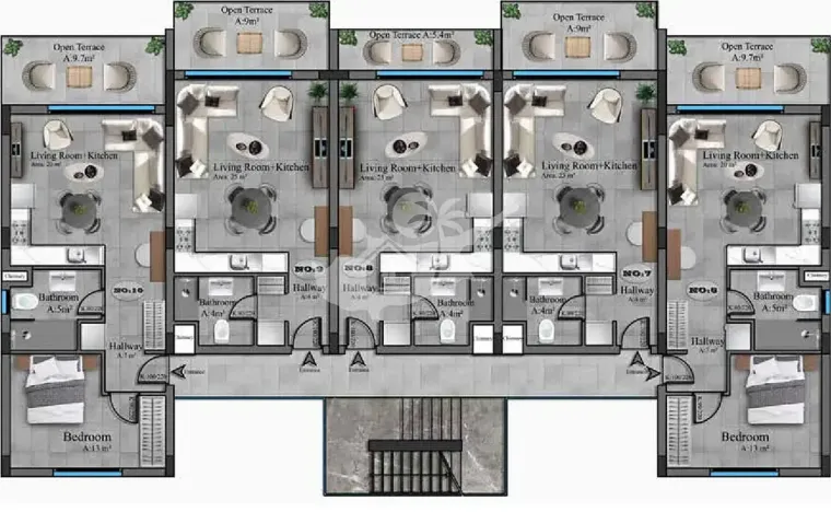 Prodej bytu 1+1, Agios Amvrosios Keryneias, Kypr, 47 m2