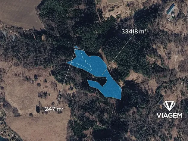Prodej podílu lesa, Tábor, 3740 m2