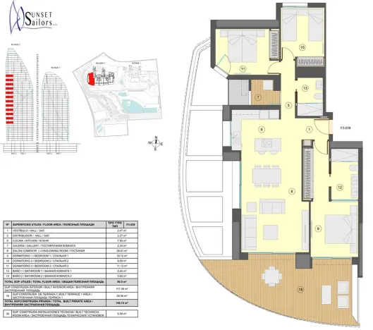Prodej bytu 4+kk, Alicante, Španělsko, 117 m2