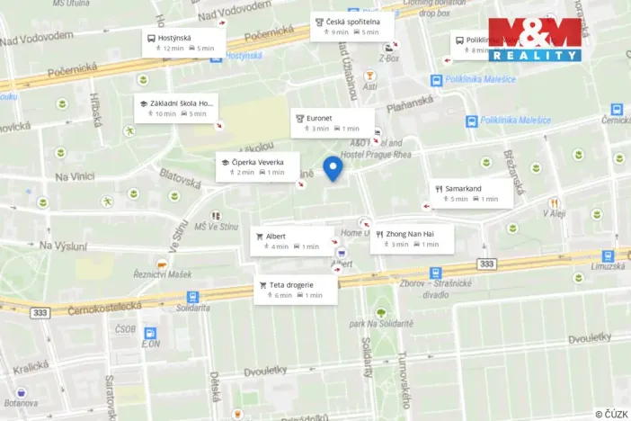 Pronájem bytu 2+1, Praha - Strašnice, V úžlabině, 53 m2