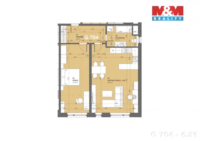 Pronájem bytu 2+kk, České Budějovice - České Budějovice 2, České Vrbné, 75 m2