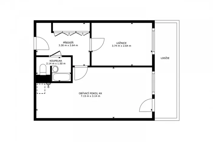 Prodej bytu 2+kk, Praha - Prosek, Novoborská, 43 m2