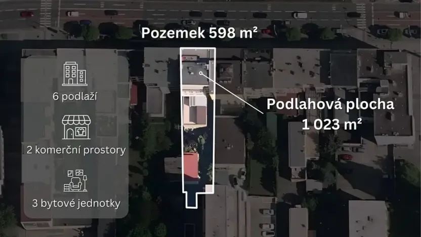 Prodej vícegeneračního domu, Zlín, třída Tomáše Bati, 1023 m2