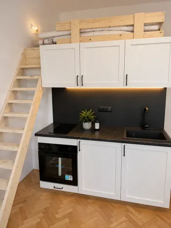 Pronájem bytu 1+kk, Praha - Vinohrady, Velehradská, 25 m2