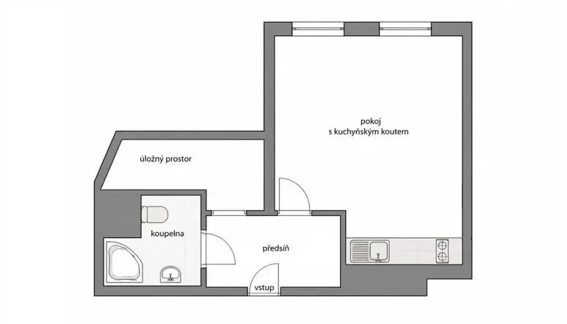 Pronájem bytu 1+kk, Brandýs nad Labem-Stará Boleslav, Ivana Olbrachta, 32 m2