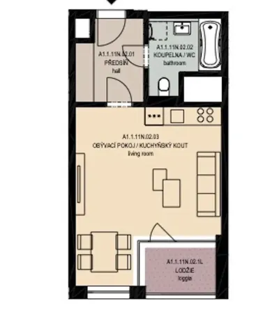 Pronájem bytu 1+kk, Praha - Žižkov, Olgy Havlové, 35 m2
