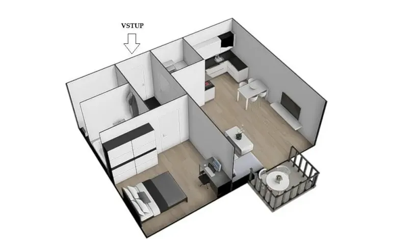 Prodej bytu 2+kk, Brno - Líšeň, Houbalova, 62 m2