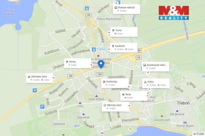 Pronájem bytu 3+1, Třeboň - Třeboň II, Táboritská, 62 m2