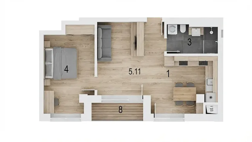 Prodej bytu 2+kk, Luhačovice, Zatloukalova, 53 m2