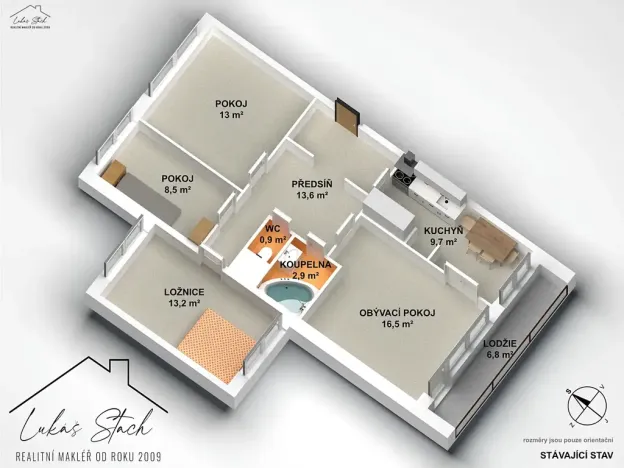 Prodej bytu 4+kk, Praha - Troja, Lublinská, 80 m2