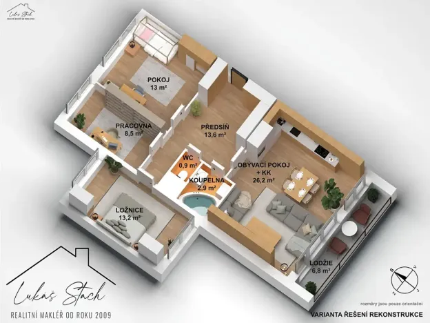 Prodej bytu 4+kk, Praha - Troja, Lublinská, 80 m2